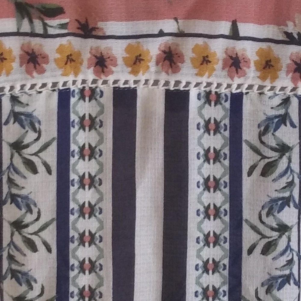 Lucky Brand Floral & Border Peasant Blouse - Picture 7 of 8